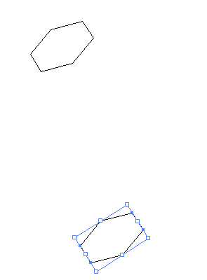 llustrator パス 六角柱