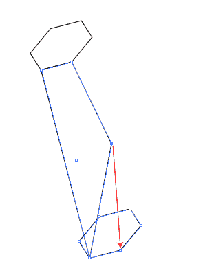 llustrator パス 六角柱