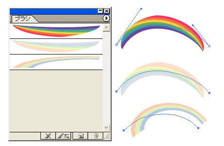 Illustrator　チップス　虹